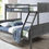 Thumbnail: S093	ANT. GRAY TWIN/FULL BUNK BED