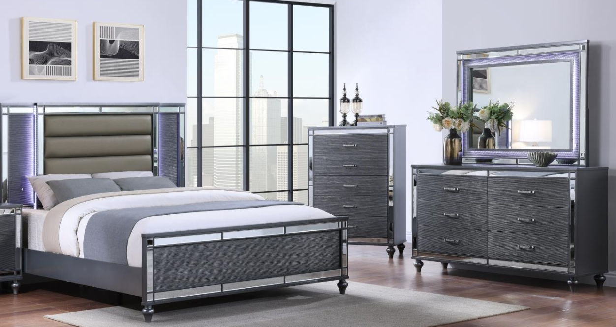 B223-KDMCN KING BED FRAME - DRESSER - MIRROR - CHEST - NIGHTSTAND