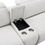Thumbnail: U15	6 PC BEIGE POWER RECLINING SECTIONAL W/POWER HEADREST