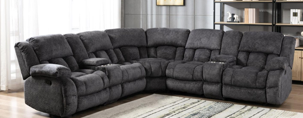 U65	7 PC MOTION SECTIONAL (2 Console)