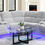 Thumbnail: U61	GRAY CORDUROY POWER 3 PC SECTIONAL W/BLUETOOTH SPEAKER, AND WIRELESS CHARGER