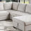 Thumbnail: U278	LINEN 3 PC SECTIONAL