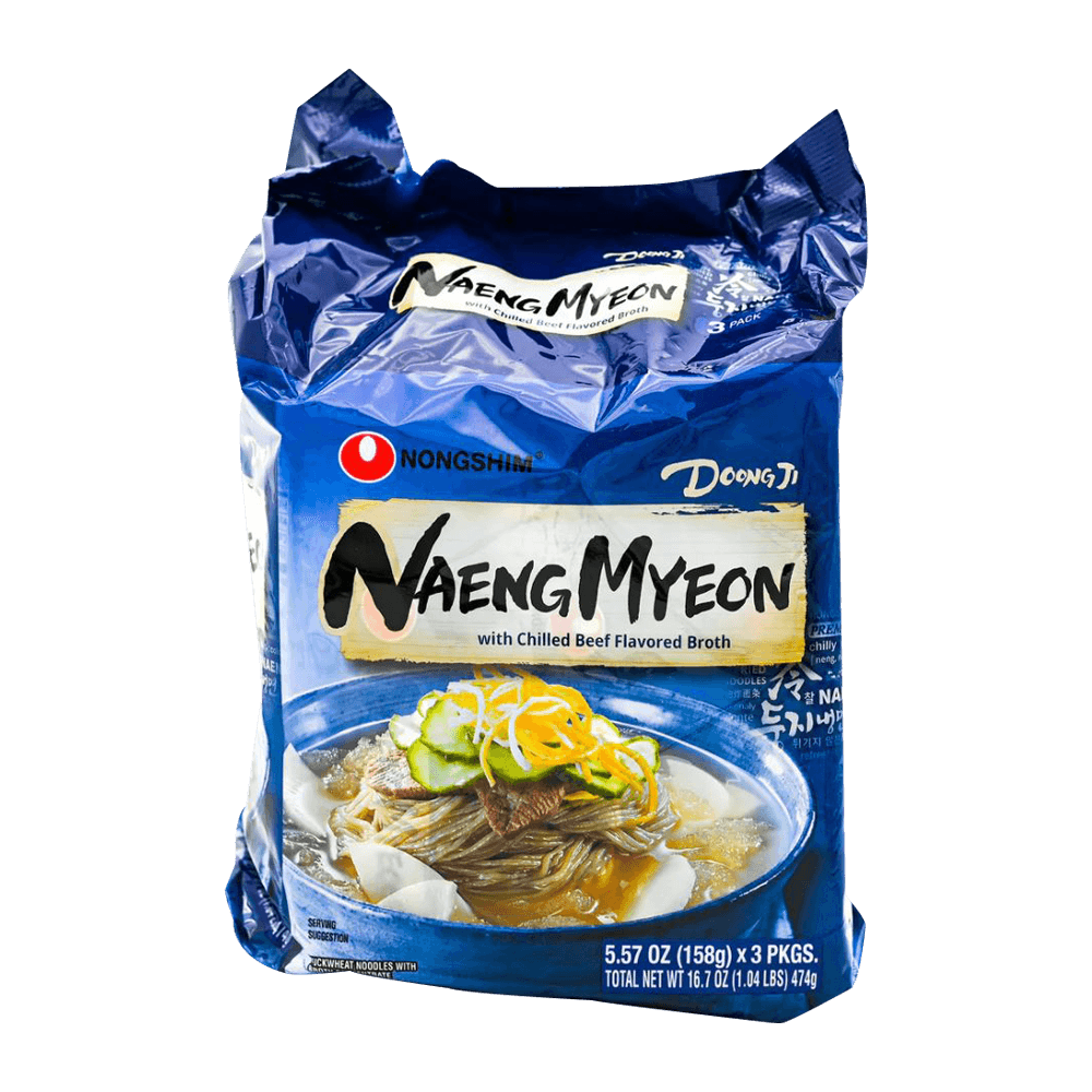 Nongshim Doongji Cold Noodle Beef Broth – 5.57 oz (158 g) × 3 Packs