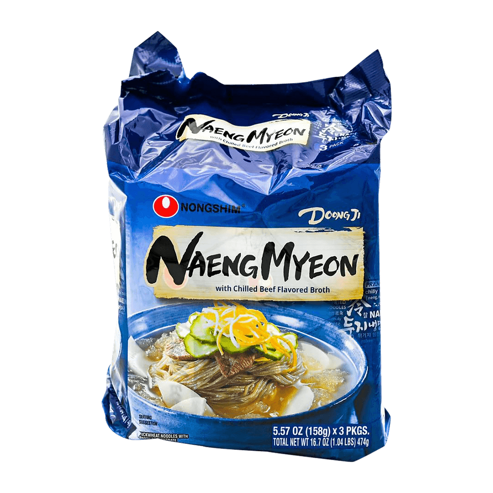 Nongshim Doongji Cold Noodle Beef Broth – 5.57 oz (158 g) × 3 Packs