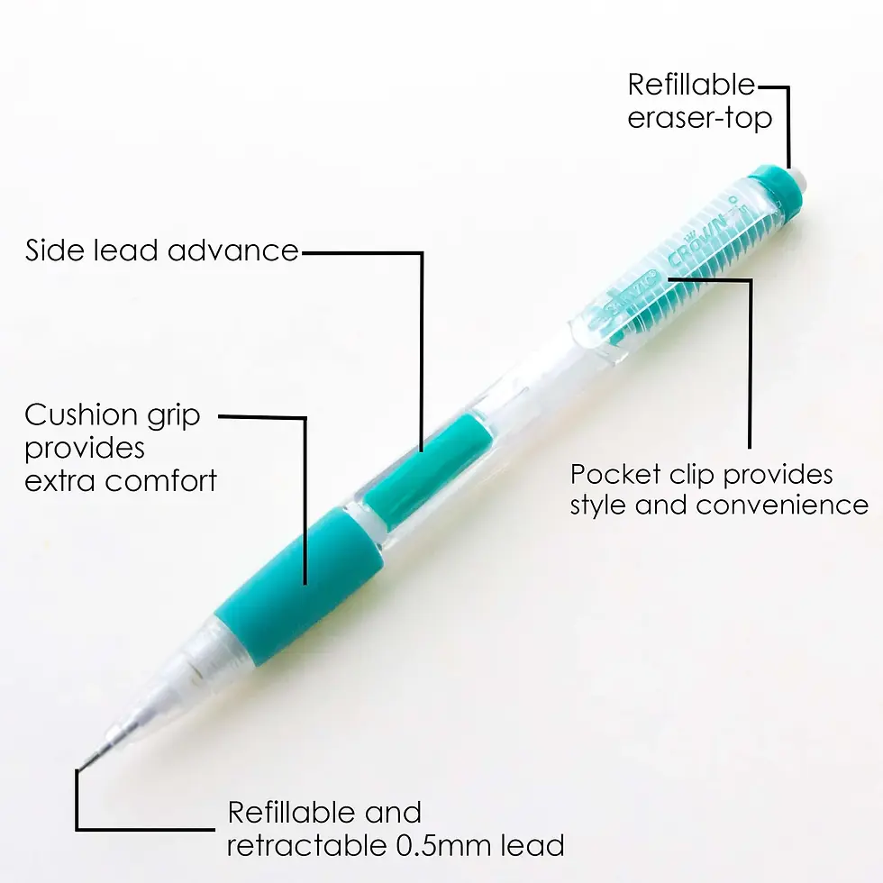 Thumbnail: BAZIC Crown 0.5 mm Mechanical Pencil – 3 Pack