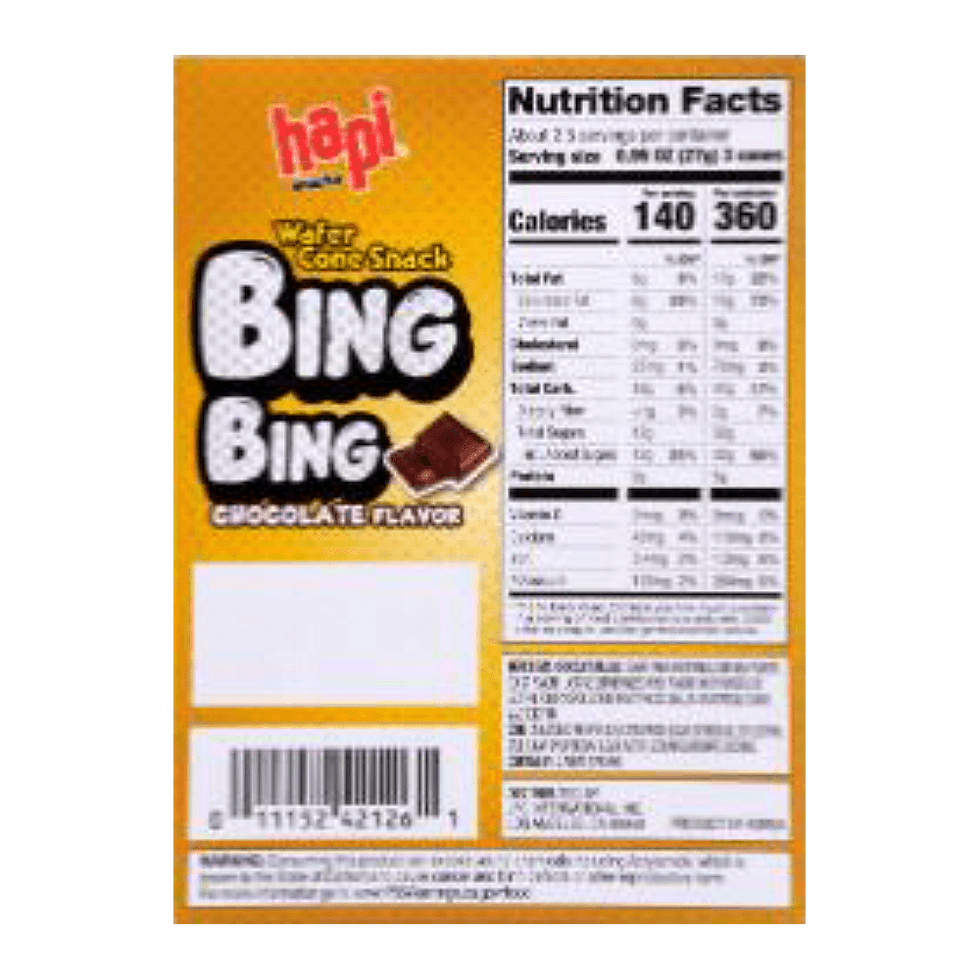 Thumbnail: Hapi Bing Bing Cone Snack Choco – 2.5 oz (70 g)