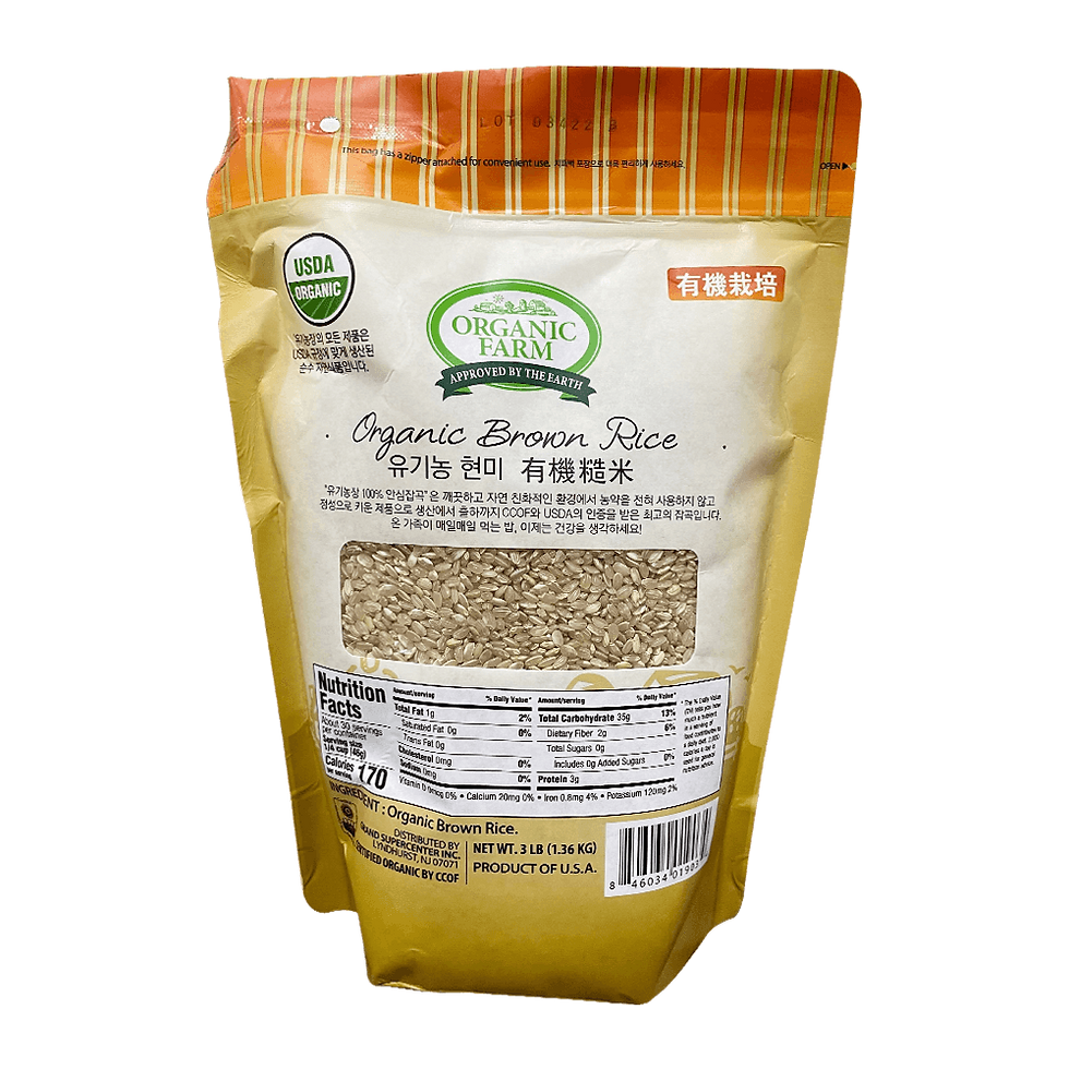 Thumbnail: Organic Farm Organic Brown Rice – 3 lb (1.36 kg)