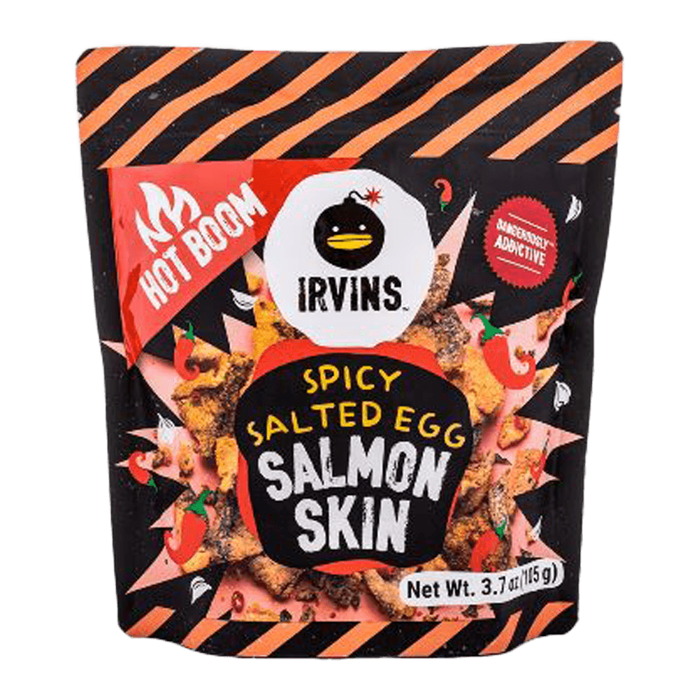 Irvins Salted Egg Salmon Spicy Skin – 3.7 oz (105 g)