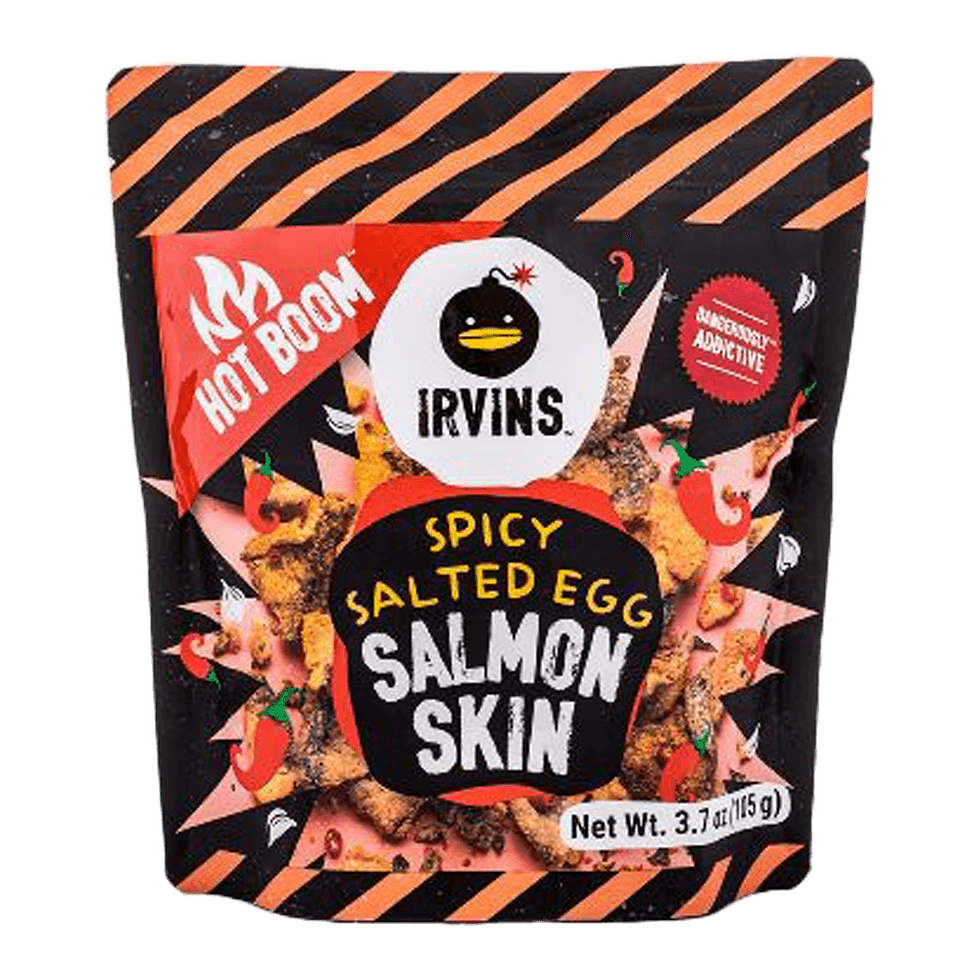 Irvins Salted Egg Salmon Spicy Skin – 3.7 oz (105 g)