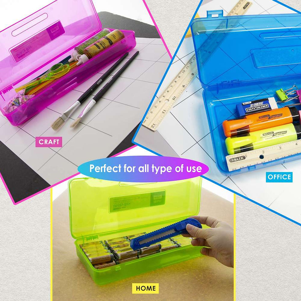 Thumbnail: BAZIC Pencil Case Multipurpose Utility Box Ruler Length