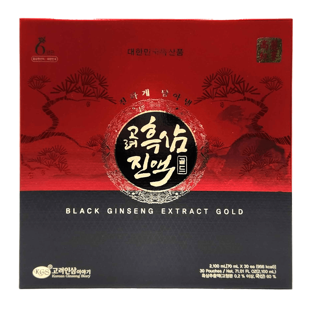 KGS Black Ginseng Extract Gold – 30 Pouches, 71.01 fl oz (2100 ml)