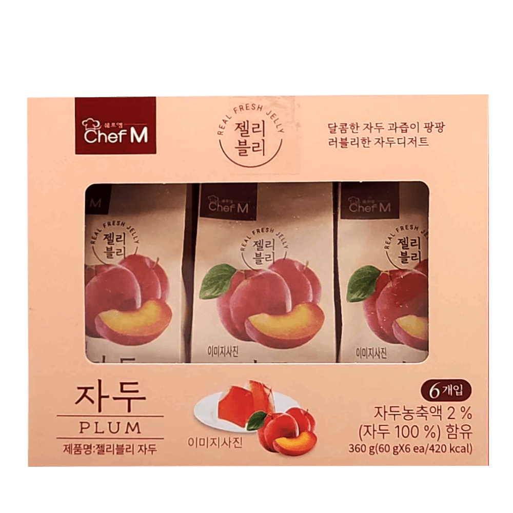 Chef M Jelly‑vely Shine Plum – 2.11 oz (60 g total, 6 pcs)