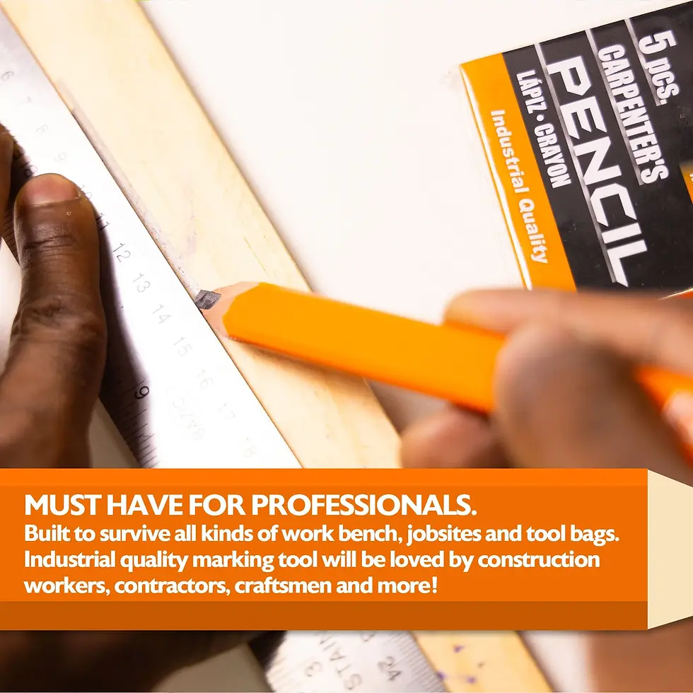 Thumbnail: BAZIC Wood Carpenter’s Pencil – 5 Pack