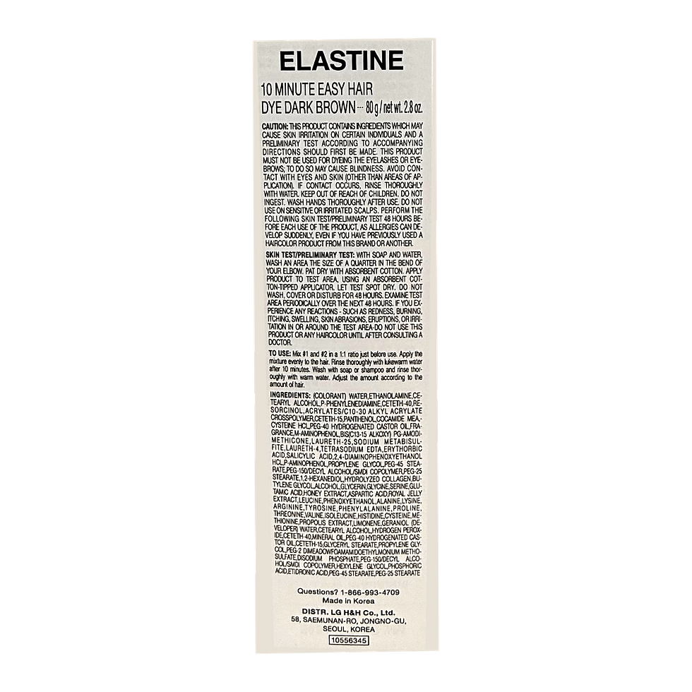 Thumbnail: Elastine 10‑Minute Easy Fast Hair Dye for Gray Hair – Dark Brown (2.8 oz / 80 g)