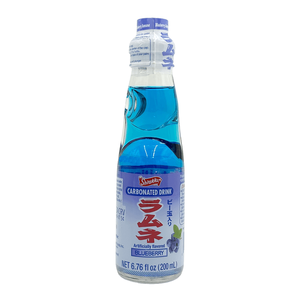 Shirakiku Ramune Blueberry Flavor – 200 ml (6.76 fl.oz)