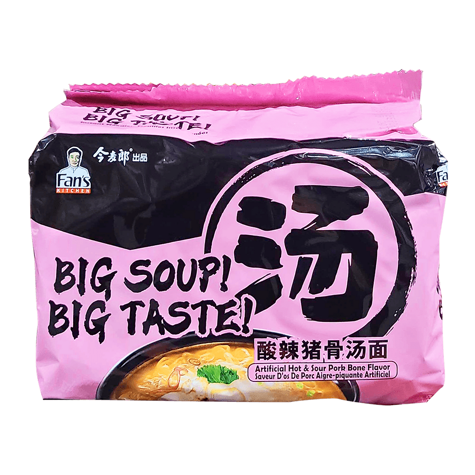 JML Big Soup Noodle Sour & Hot Pork Bone Soup Flavor 4.94 oz (140 g) × 5 packs