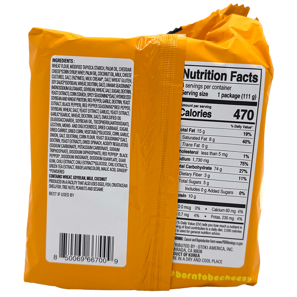 Thumbnail: OTTOGI Cheesy Ramen Cheddar – 3.91 oz (111 g) × 4 Packs