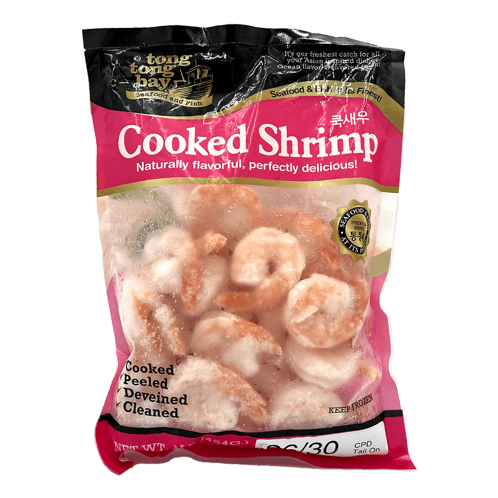 Tong Tong Bay Cooked Shrimp 26/30 – 1 lb (454 g, Frozen)