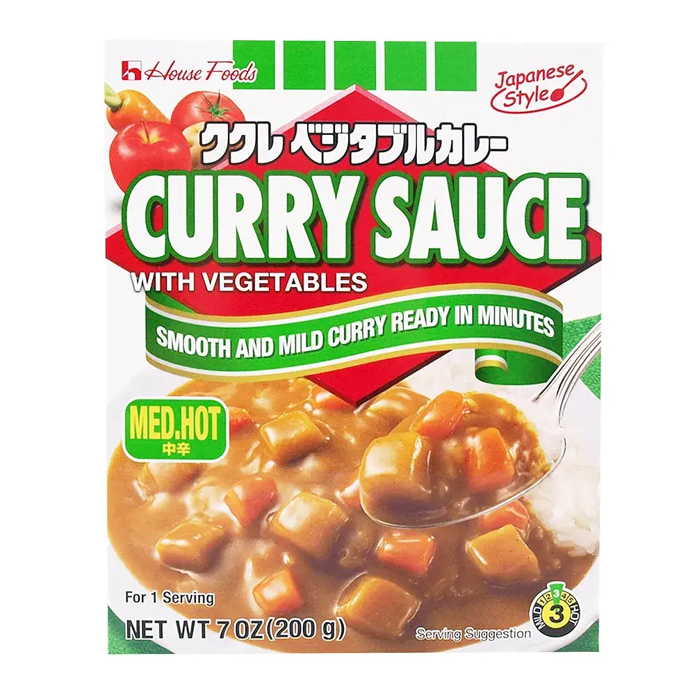 House Foods Curry Sauce Medium Hot – 7 oz (200 g)