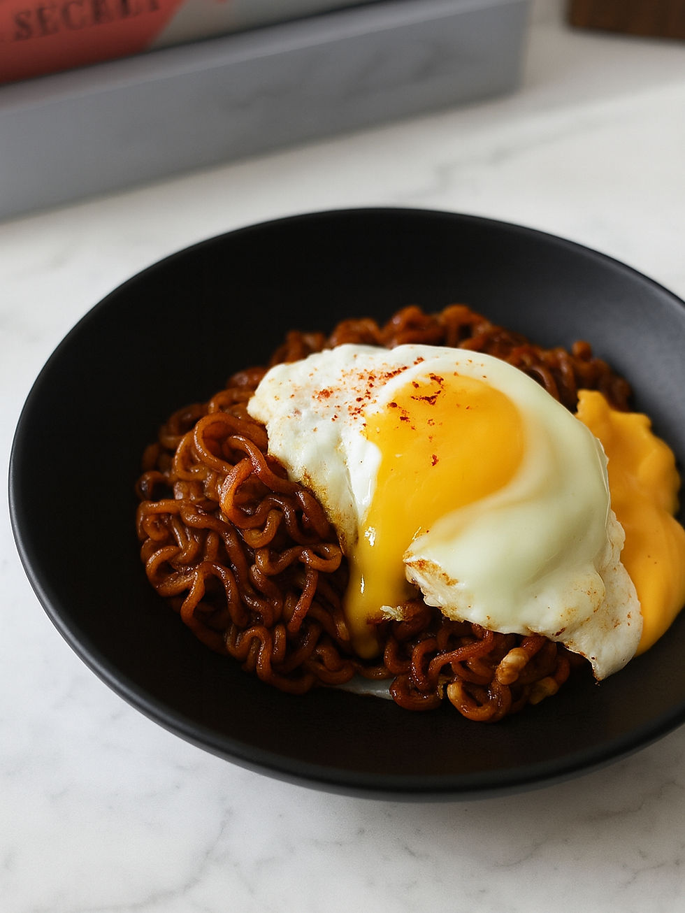 Chapagetti with Egg and Cheese