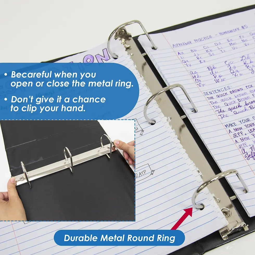 Thumbnail: BAZIC Binder View 2" Black Slant-D Ring w/ 2 Pockets