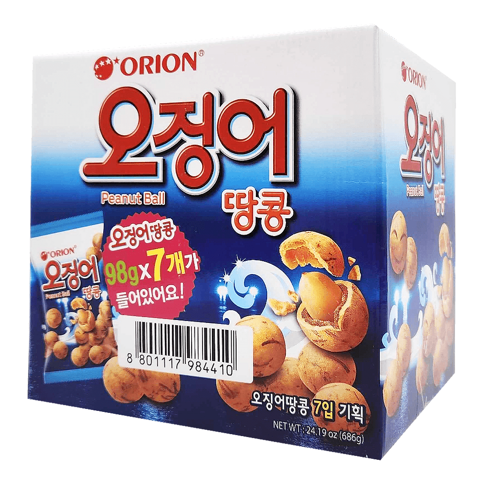 Orion Peanut & Squid Ball Box – 24.19 oz (98 g × 7 bags)