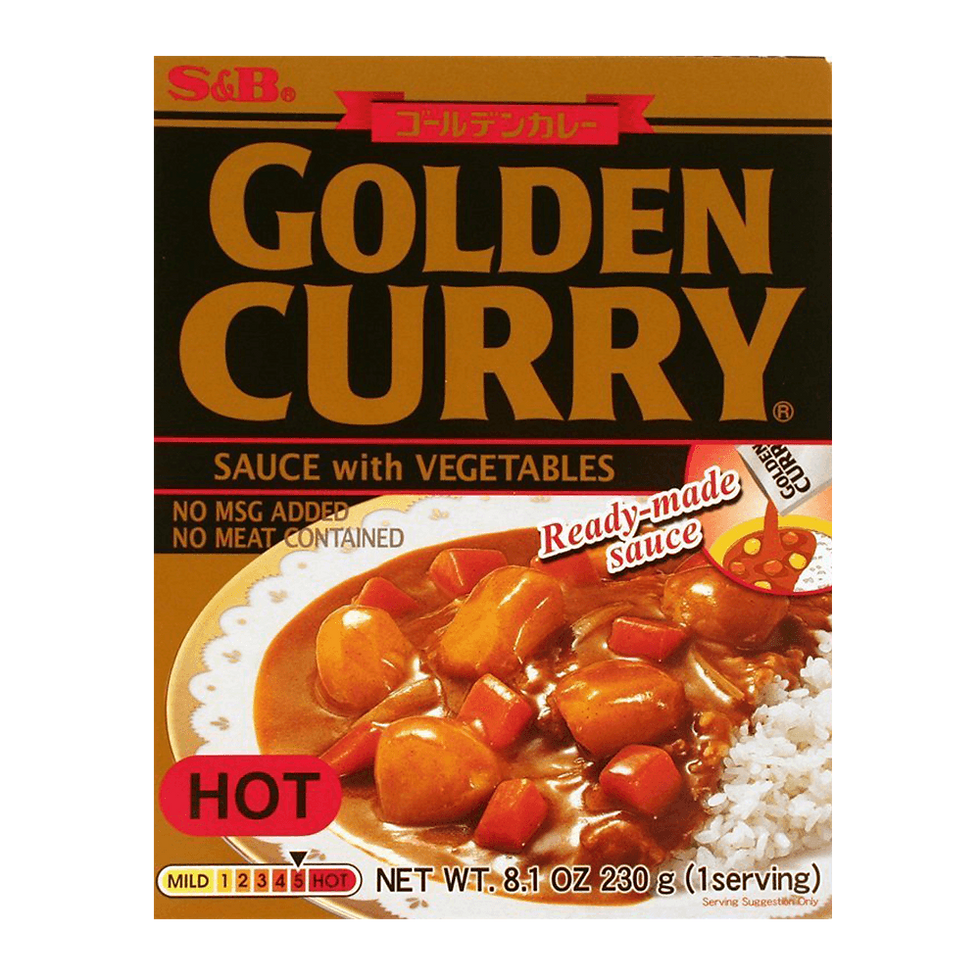 S&B Golden Curry Sauce with Vegetables Hot – 230 g (8.1 oz)