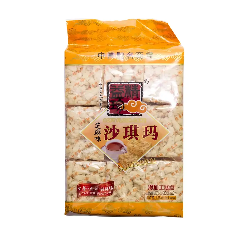 Jingyizhen Sachima Sesame Flavor Soft Flour Cakes – 18.27 oz (518 g)