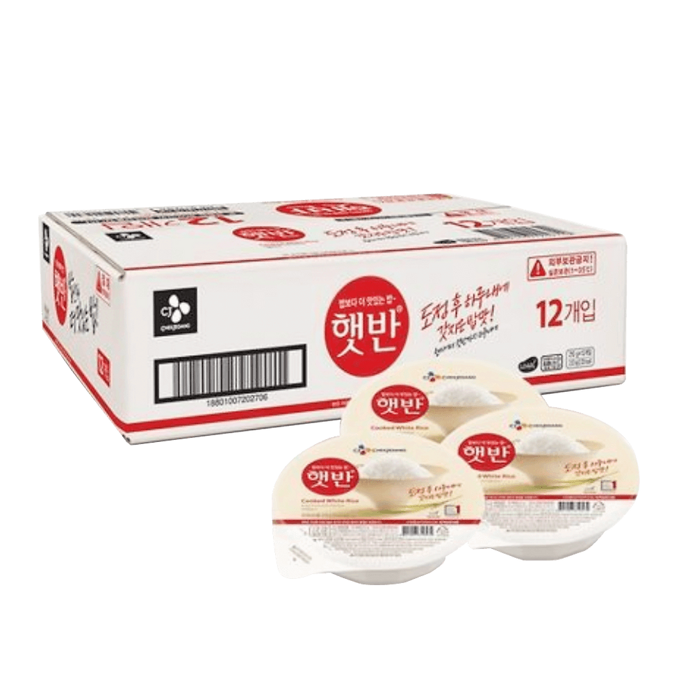 CJ Cooked White Rice Box – 7.4 oz (210 g) – 12 Pack