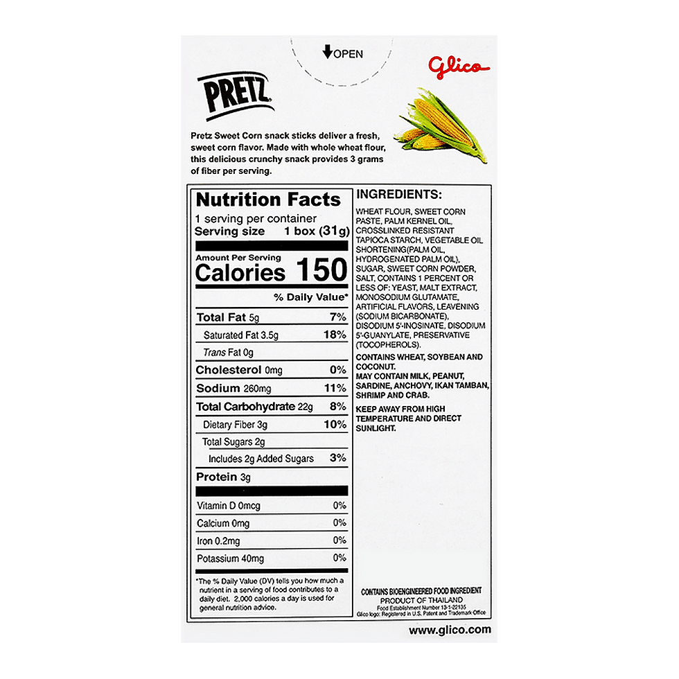 Thumbnail: Glico Pretz Sweet Corn – 1.09 oz (31 g)