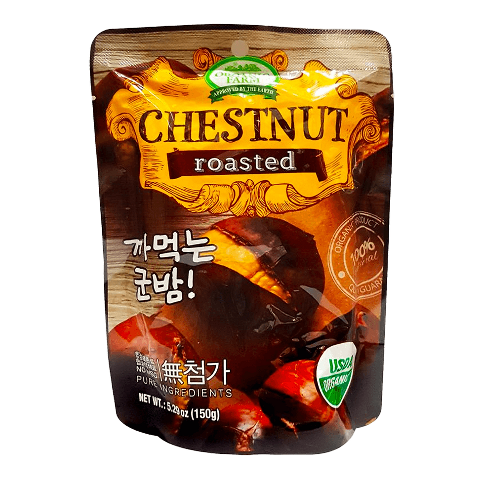 Organic Farm Roasted Organic Chestnut with Shell – 5.3 oz (150 g)
