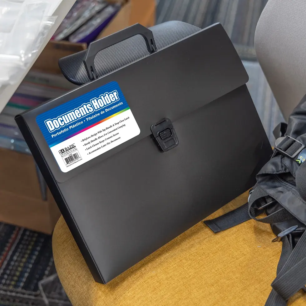 Thumbnail: BAZIC Document Case Letter Size w/ Handle