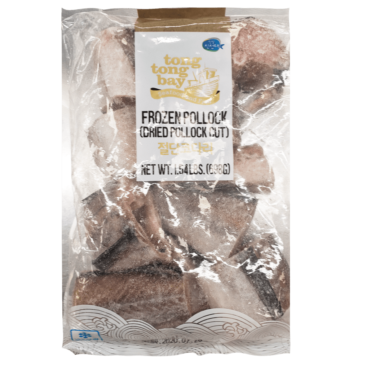 Tong Tong Bay Frozen Pollock (Dried Pollock Cut) 1.54 lbs (700g)