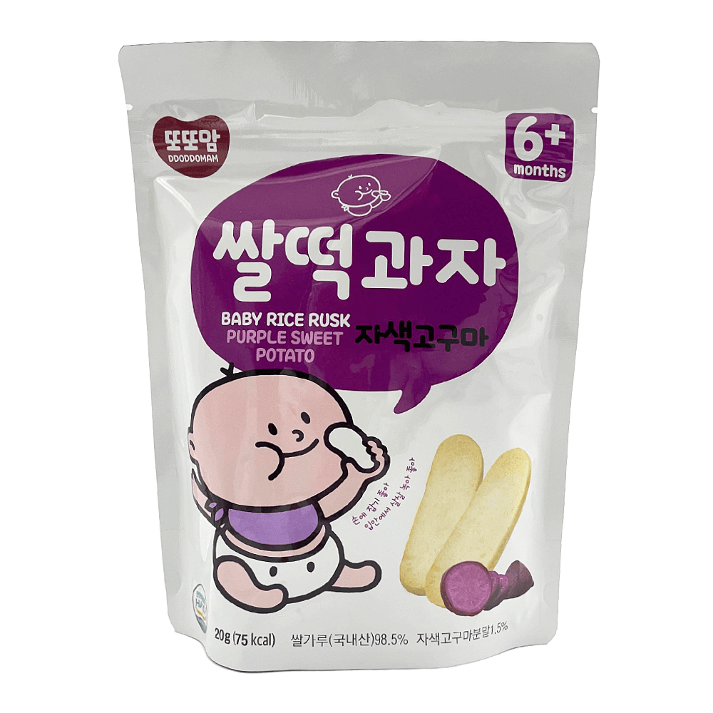 Ddo Ddo Mam Rice Rusk – Purple Sweet Potato, 0.7 oz (20 g)