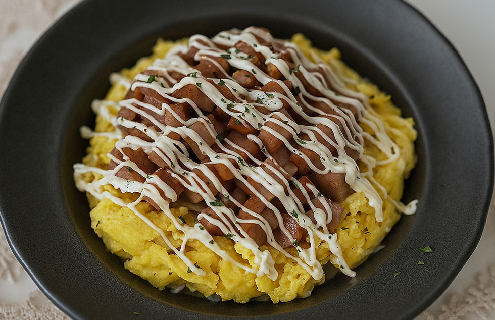 Egg Spam Mayo Rice Bowl