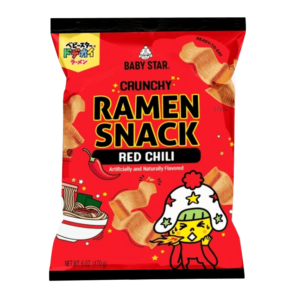 Baby Star Crunchy Ramen Snack (Wide Red Chili) – 6 oz (170 g)