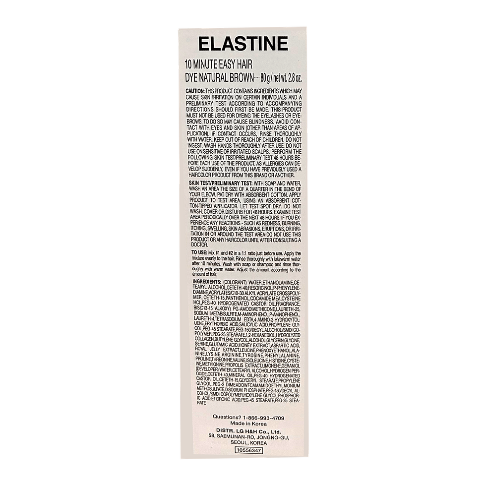 Thumbnail: Elastine 10‑Minute Easy Fast Hair Dye for Gray Hair – Natural Brown (2.8 oz / 80 g)