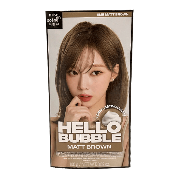 Mise en Scene Hello Bubble Hair Dye – 8MB Matt Brown (3.52 oz / 100 g)