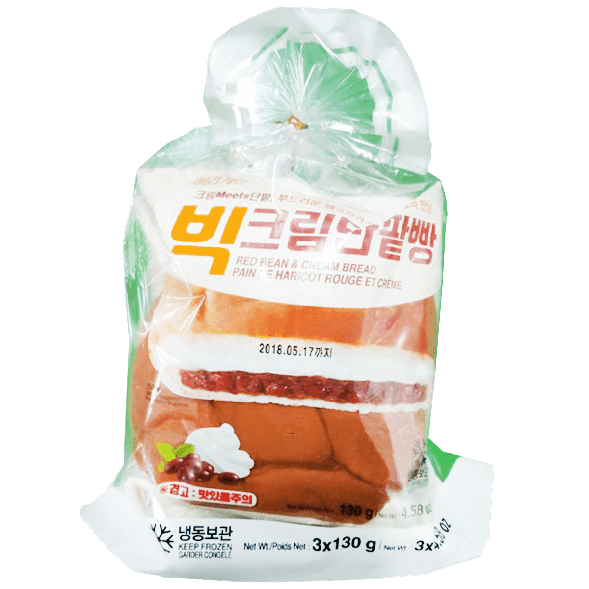 Hurricane Red Bean & Cream Bread 4.58 oz (130g) × 3pcs