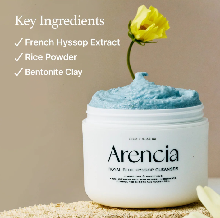 Thumbnail: ARENCIA Fresh Blue Hyssop Rice Mochi Cleanser – 4.23 oz (120 g)