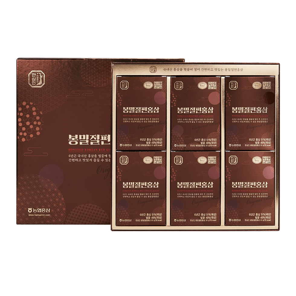 Honeyed Korean Red Ginseng Slices – 6 Pack, 0.71 oz (20 g) each