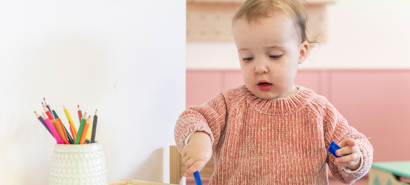 Toddler colouring in picture Speech Pathologist Adelaide