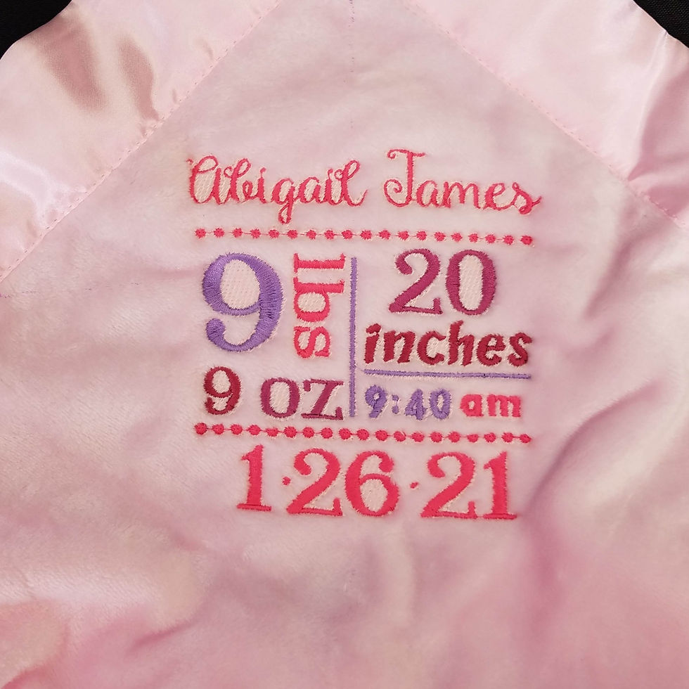 Thumbnail: Baby Blanket with Statistics