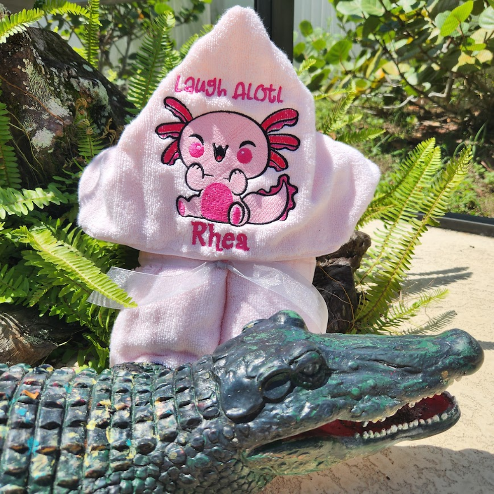 Thumbnail: laugh Axolotl Hooded Towel