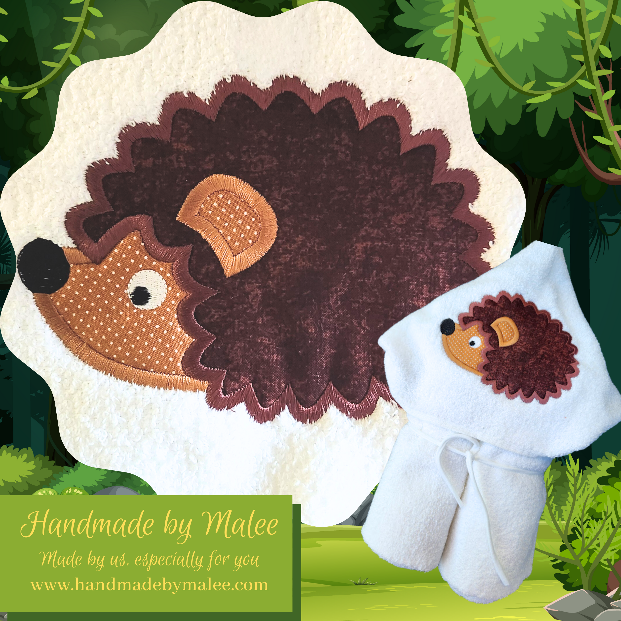 Hedgehog Hooded Towel