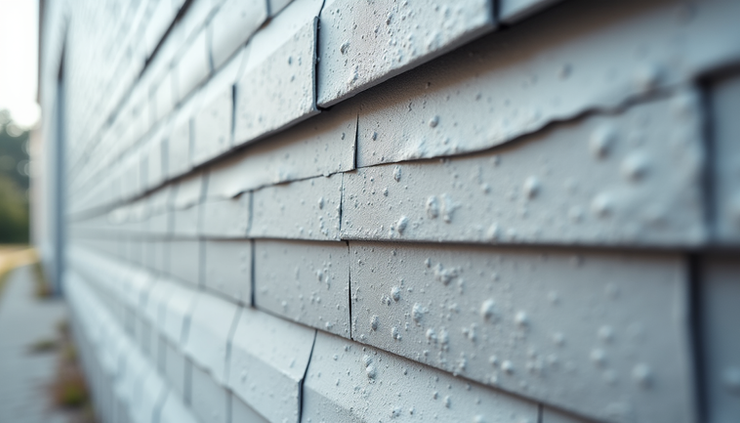 Eye-level view of a cross-section of insulated panels installed on a building wall