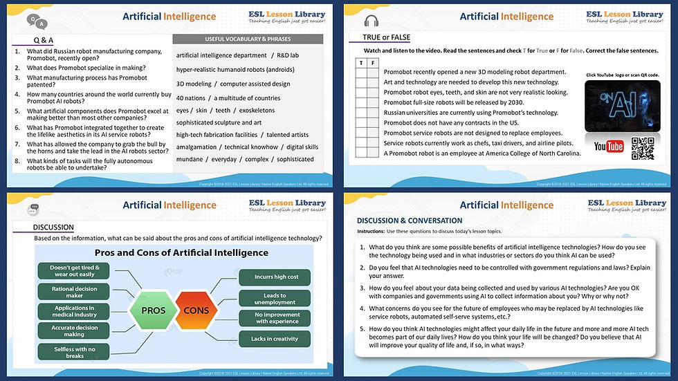 Thumbnail: LET'S TALK - ARTIFICIAL INTELLIGENCE - EXTENDED LESSON