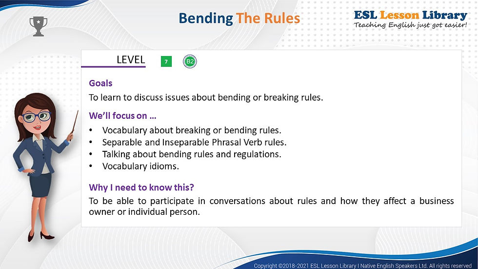 Thumbnail: BUSINESS ENGLISH - BENDING THE RULES