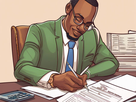 An Enrolled Agent reviewing IRS electronic signature requirements in his office