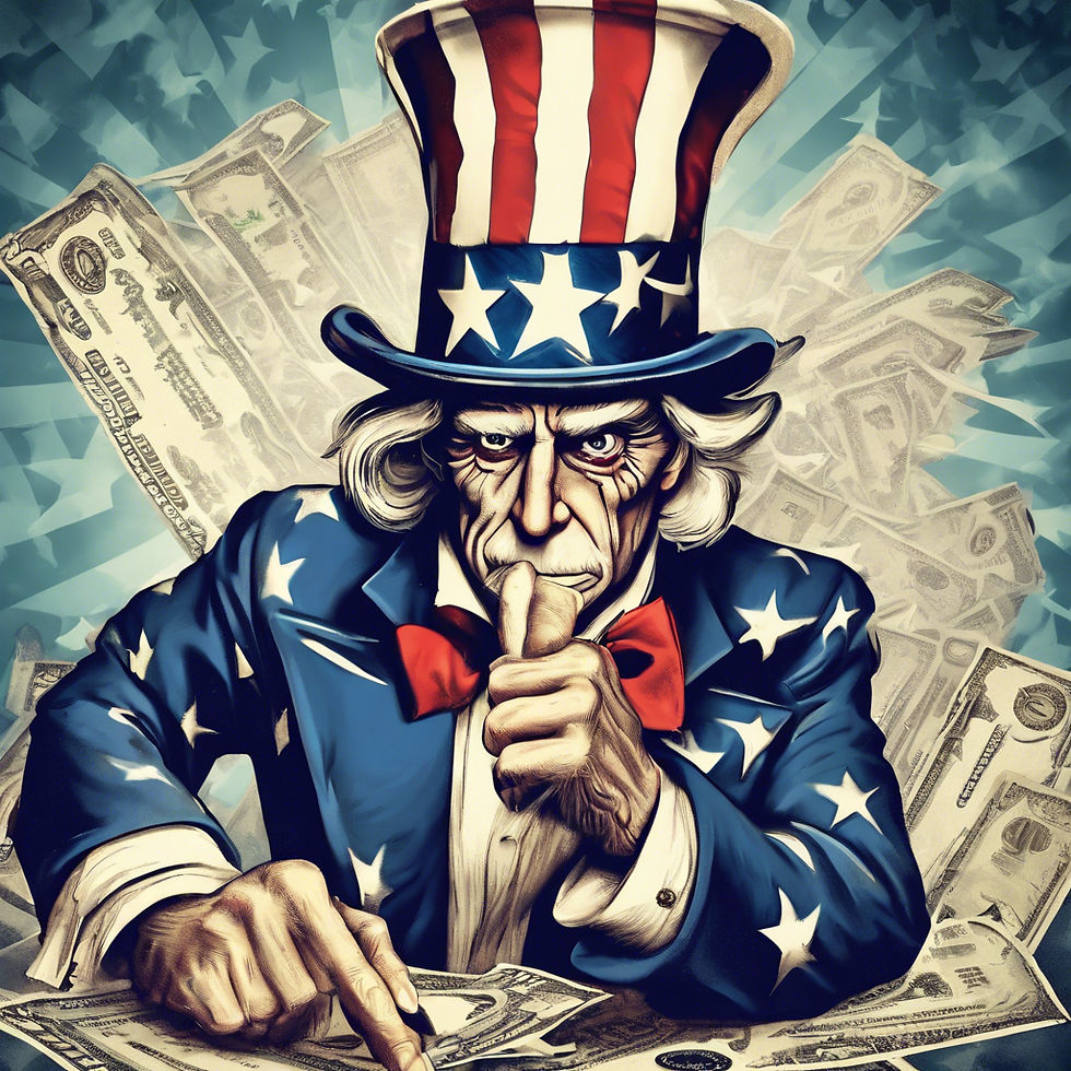 Uncle Sam giving taxpayers relief from IRS tax penalties.